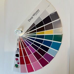 Dark Winter / Deep winter Swatch Fan - personal color analysis season